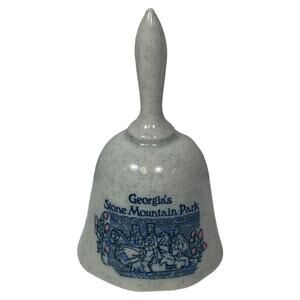 Vintage 70's Georgia Stone Mountain Park Decorative Bell 5" Japan Ceramic A371